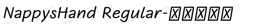 NappysHand Regular字体转换